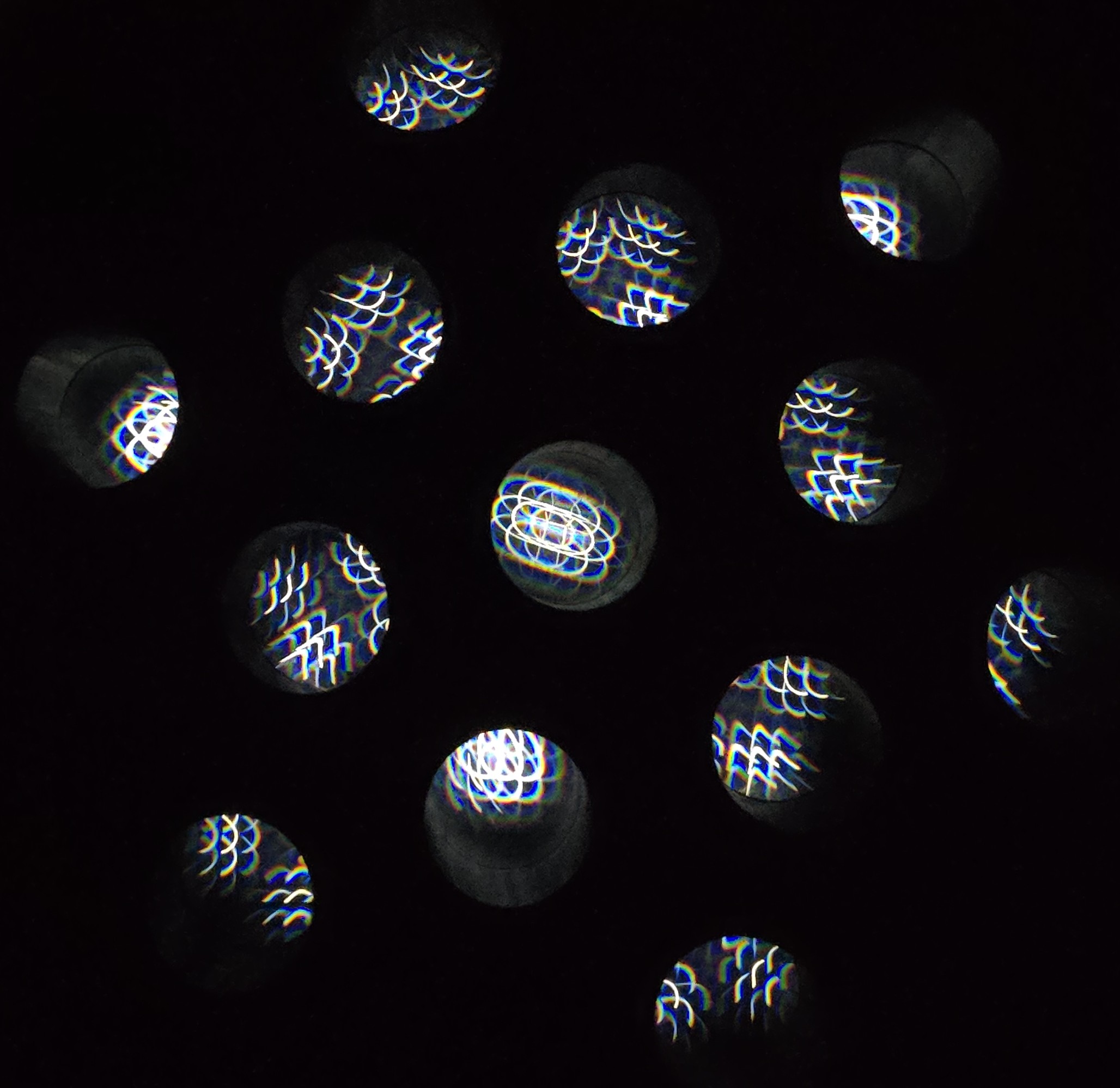 Close-up of viewing tubes